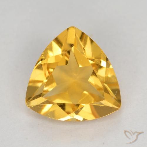 0.94ct Natural ouro médio Citrino, Trilhão, VVS-VS