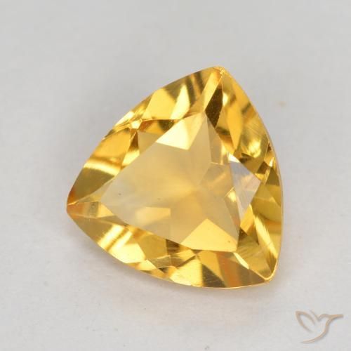 Citrino ouro médio Natural 0.94ct, Trilhão, VVS-VS
