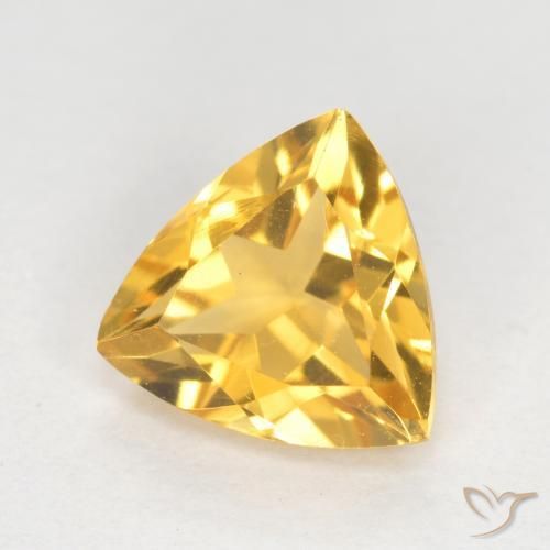 Citrino ouro brilhante Natural 0.94ct, Trilhão, VS