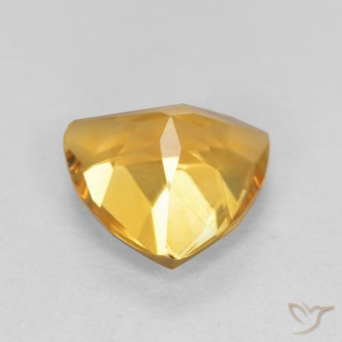 Citrino Laranja Dourada Natural 0.92ct, Trilhão, VVS-VS