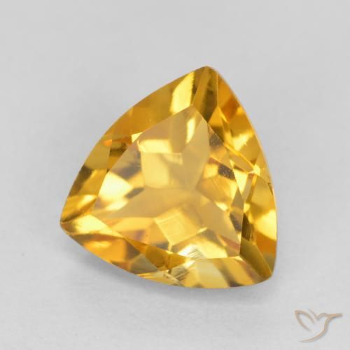 Citrino Laranja Dourado Profundo Natural 0.97ct, Trilhão, VVS-VS