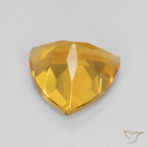 Citrino Laranja Dourado Profundo Natural 0.97ct, Trilhão, VVS-VS
