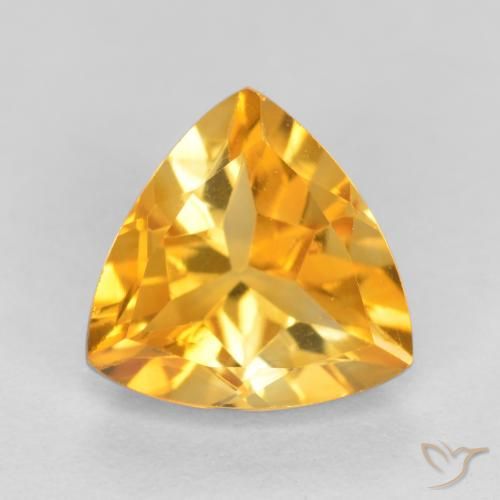 1.08ct Natural Laranja Dourado Profundo Citrino, Trilhão, VVS-VS
