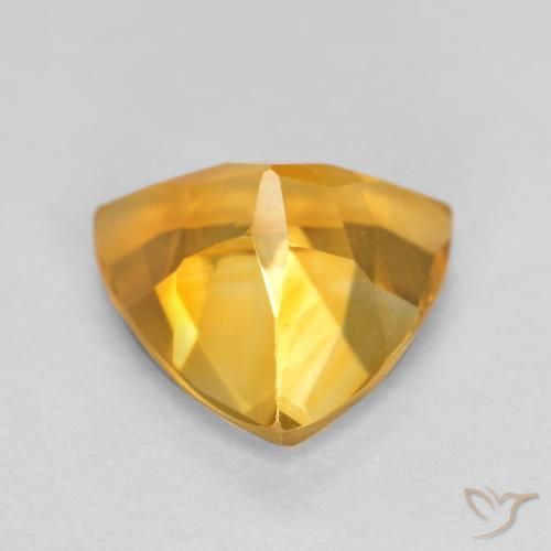 Citrino Laranja Dourado Profundo Natural 1.08ct, Trilhão, VVS-VS