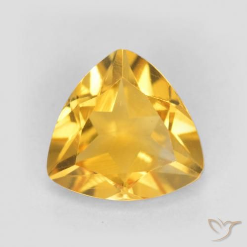 0.96ct Natural ouro brilhante Citrino, Trilhão, VVS-VS