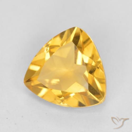 Citrino ouro brilhante Natural 0.96ct, Trilhão, VVS-VS