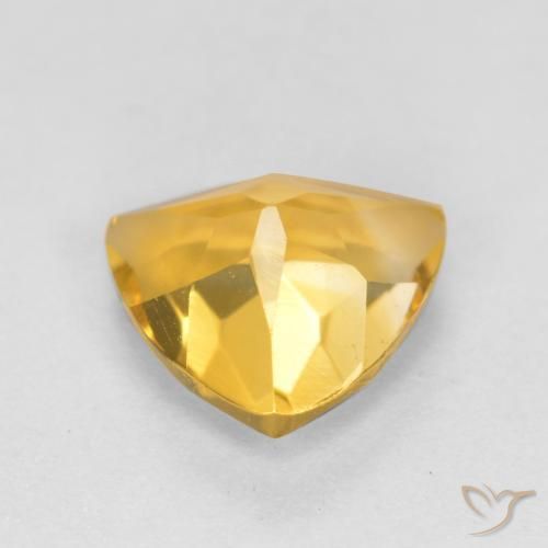 Citrino ouro brilhante Natural 0.96ct, Trilhão, VVS-VS