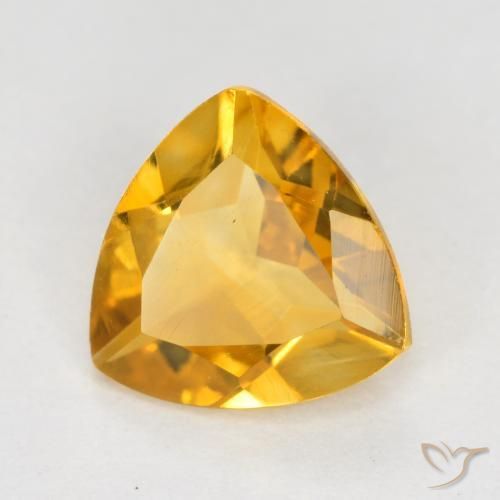 Citrino Laranja-Ouro Natural 0.92ct, Trilhão, VVS-VS