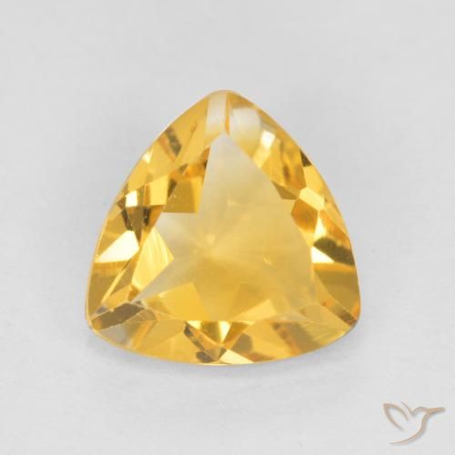 0.86ct Natural Dourado Médio-escuro Citrino, Trilhão, VVS-VS