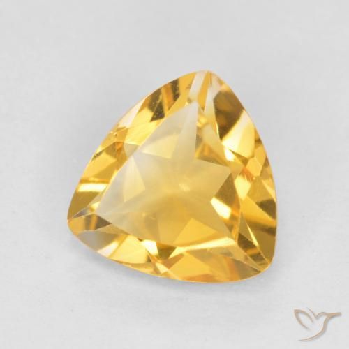 Citrino Dourado Médio-escuro Natural 0.86ct, Trilhão, VVS-VS