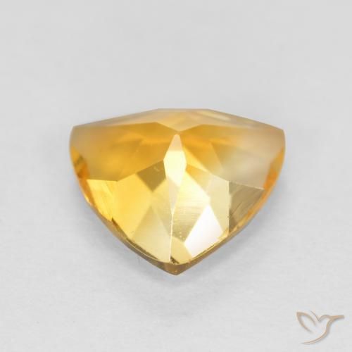 Citrino Dourado Médio-escuro Natural 0.86ct, Trilhão, VVS-VS