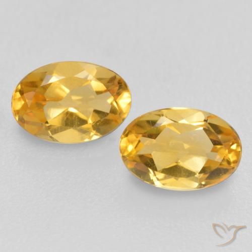 0.83ctw Natural Dourado médio Citrino, oval, VVS-VS