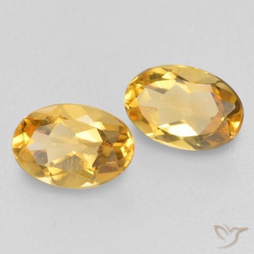 Pedras preciosas de Citrino Dourado médio natural de 0.83 ct, oval, VVS-VS