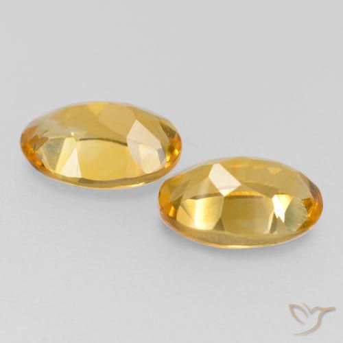 Pedras preciosas de Citrino Dourado médio natural de 0.83 ct, oval, VVS-VS