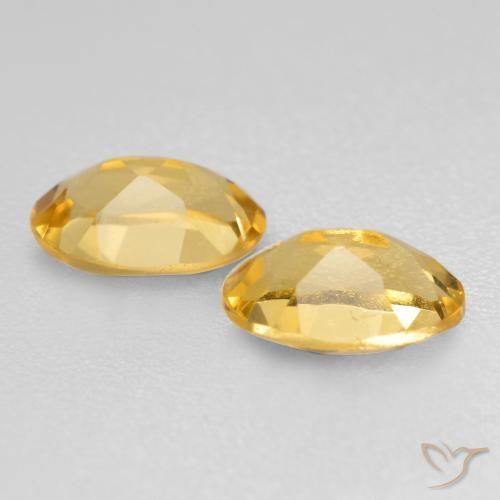 Pedras preciosas de Citrino Dourado Médio-claro natural de 0.80 ct, oval, VS