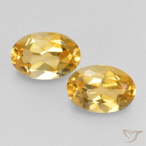 0.83ctw Natural Laranja Dourada Citrino, oval, VVS-VS
