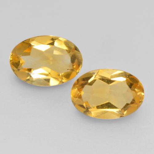 Pedras preciosas de Citrino Dourado médio natural de 0.80 ct, Corte Oval, VS