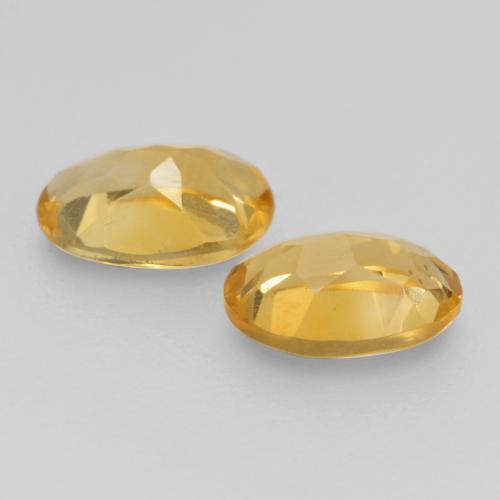 Pedras preciosas de Citrino Dourado médio natural de 0.80 ct, Corte Oval, VS