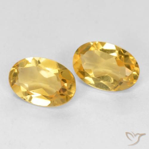 Pedras preciosas de Citrino Laranja Dourada natural de 0.74 ct, oval, VS