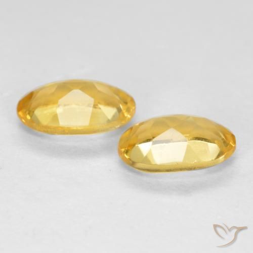 Pedras preciosas de Citrino Laranja Dourada natural de 0.74 ct, oval, VS