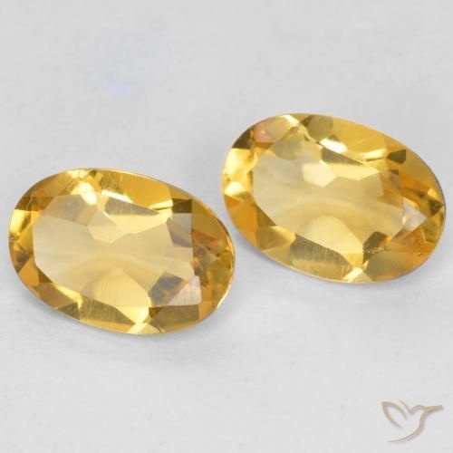 Pedras preciosas de Citrino Dourado médio natural de 0.74 ct, oval, VS