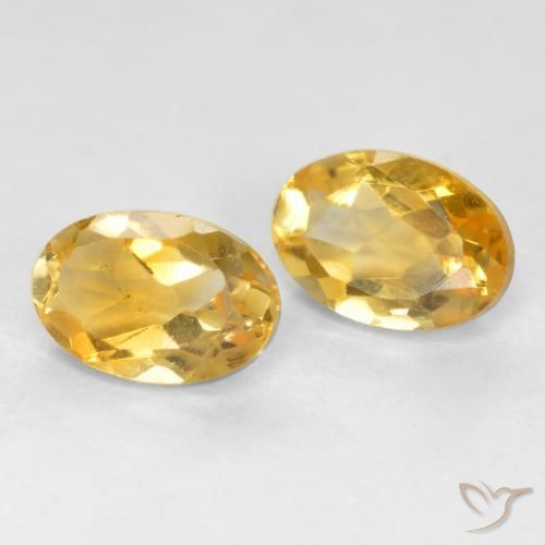 Pedras preciosas de Citrino Dourado médio natural de 0.90 ct, oval, VS