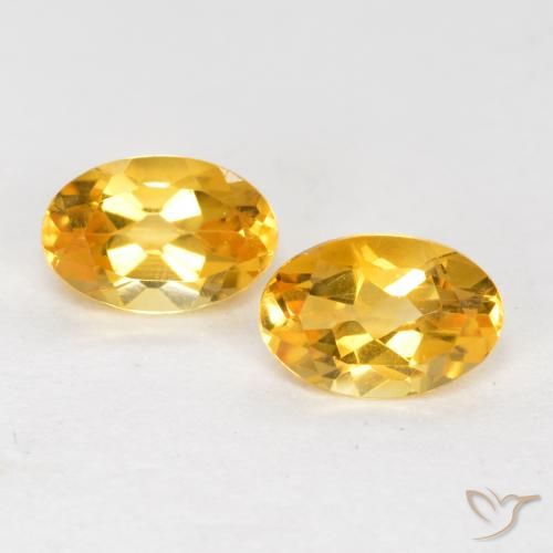 0.81ctw Natural Dourado Médio-escuro Citrino, oval, VS
