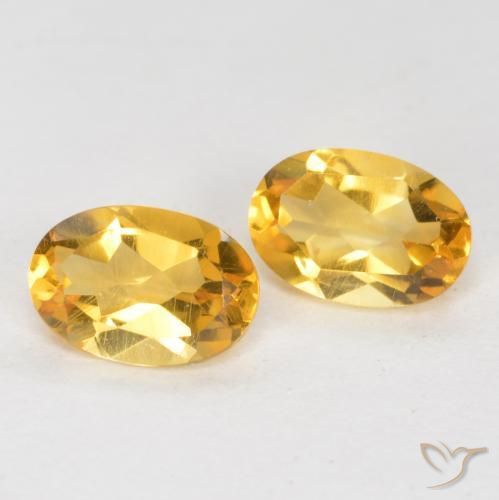 Pedras preciosas de Citrino Laranja Dourado Profundo natural de 0.81 ct, oval, VS