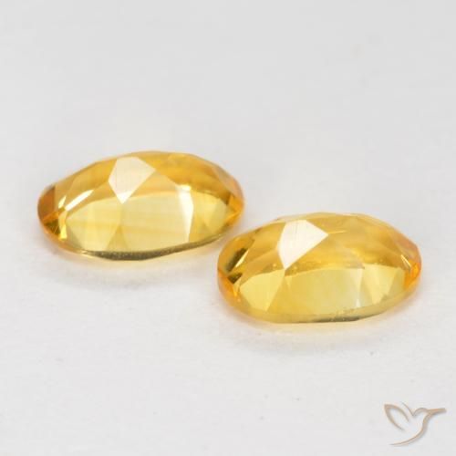 Pedras preciosas de Citrino Laranja Dourado Profundo natural de 0.81 ct, oval, VS