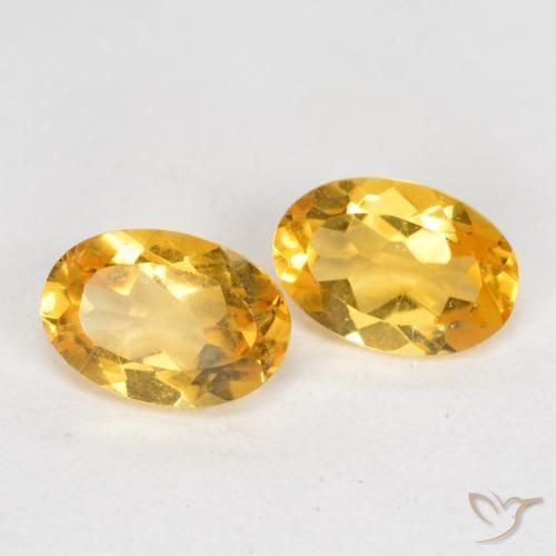 Pedras preciosas de Citrino Dourado Escuro natural de 0.78 ct, oval, VS