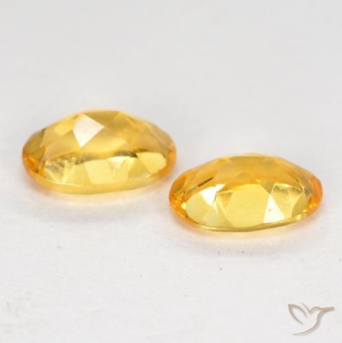 Pedras preciosas de Citrino Dourado Escuro natural de 0.78 ct, oval, VS