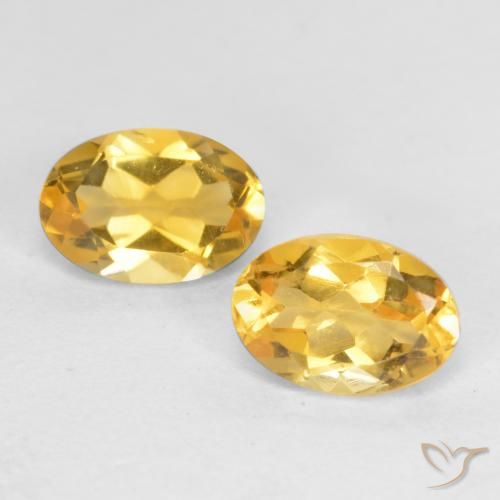 0.87ctw Natural Laranja Dourado Profundo Citrino, oval, VS
