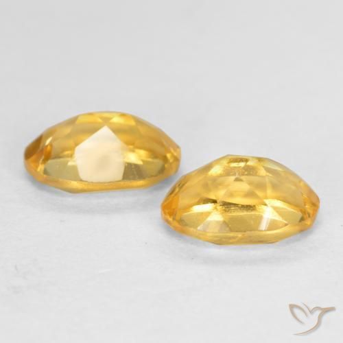 Pedras preciosas de Citrino Laranja Dourado Profundo natural de 0.87 ct, oval, VS