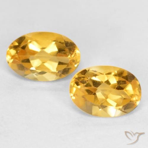 0.82ctw Natural Dourado Médio-escuro Citrino, oval, VS