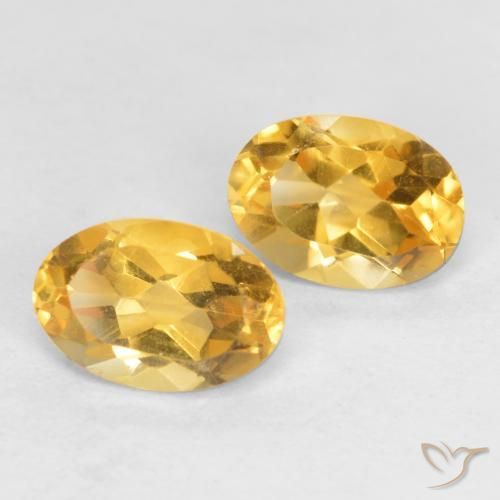 Pedras preciosas de Citrino Dourado Médio-escuro natural de 0.82 ct, oval, VS