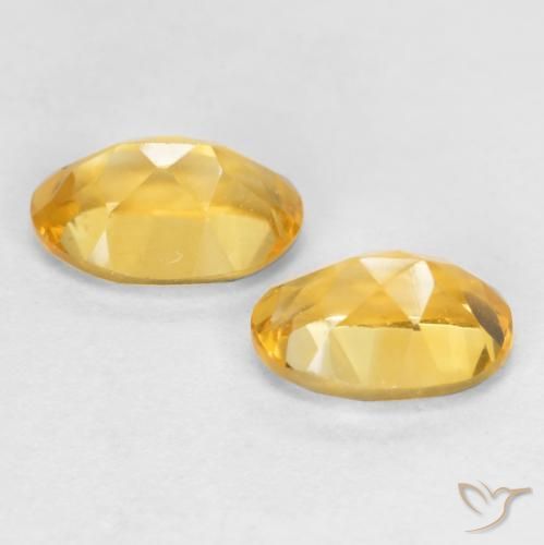 Pedras preciosas de Citrino Dourado Médio-escuro natural de 0.82 ct, oval, VS