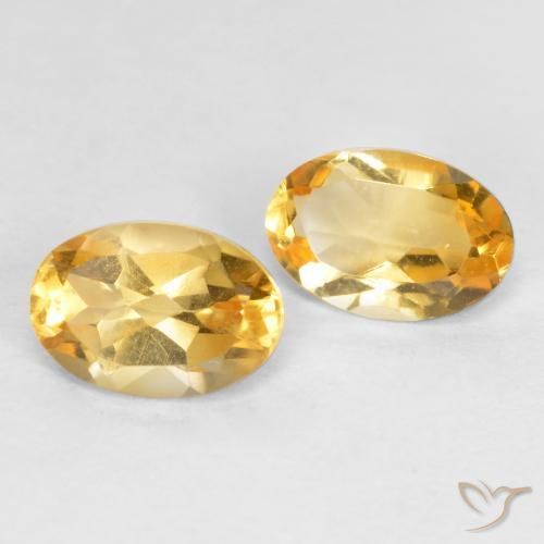 Pedras preciosas de Citrino Dourado Médio-escuro natural de 0.75 ct, oval, VS