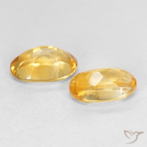 Pedras preciosas de Citrino Dourado Médio-escuro natural de 0.75 ct, oval, VS