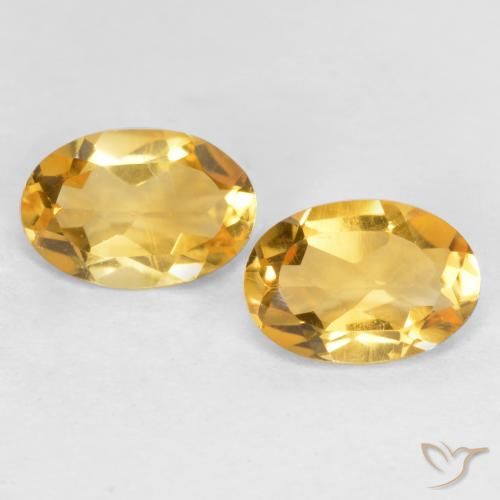 0.72ctw Natural Laranja Dourada Citrino, oval, VS