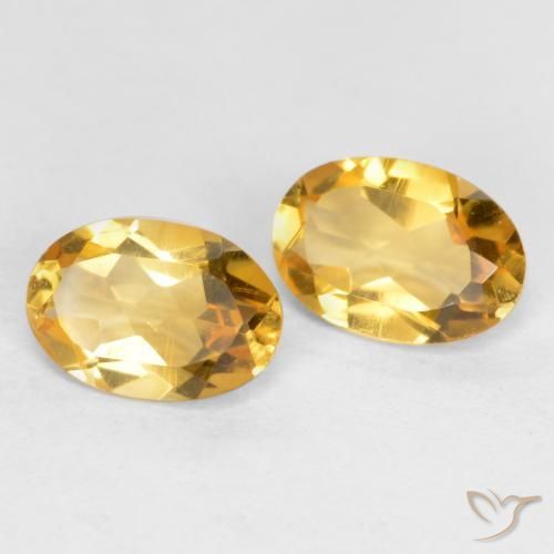 Pedras preciosas de Citrino Laranja Dourada natural de 0.72 ct, oval, VS
