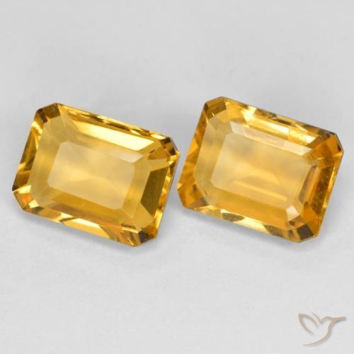 Pedras preciosas de Citrino Laranja-Ouro natural de 2.94 ct, Corte Octógono / Esmeralda, VS