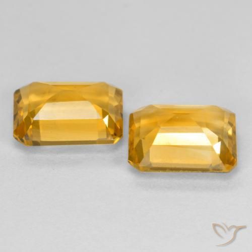 Pedras preciosas de Citrino Laranja-Ouro natural de 2.94 ct, Corte Octógono / Esmeralda, VS
