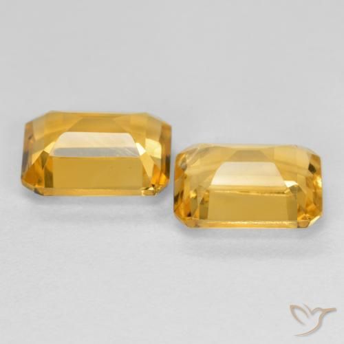 Pedras preciosas de Citrino Laranja-Ouro natural de 2.84 ct, Corte Octógono / Esmeralda, VS