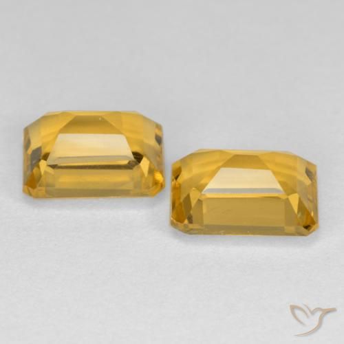 Pedras preciosas de Citrino Dourado natural de 3.02 ct, Corte Octógono / Esmeralda, VS