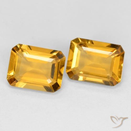 2.67ctw Natural Laranja-Ouro Citrino, Corte Esmeralda, VS