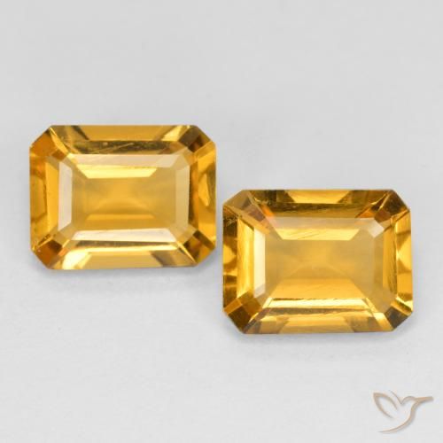 Pedras preciosas de Citrino Laranja-Ouro natural de 2.67 ct, Corte Octógono / Esmeralda, VS