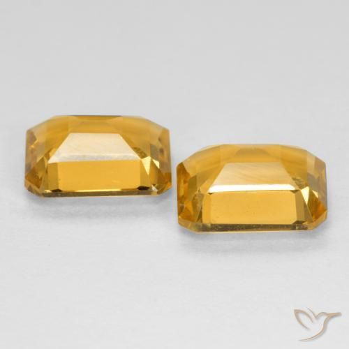 Pedras preciosas de Citrino Laranja-Ouro natural de 2.67 ct, Corte Octógono / Esmeralda, VS
