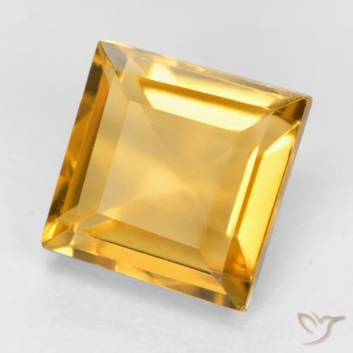 Citrino Dourado Natural 2.00ct, Quadrado, VVS-VS