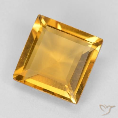 Citrino Laranja-Ouro Natural 1.48ct, Quadrado, VS