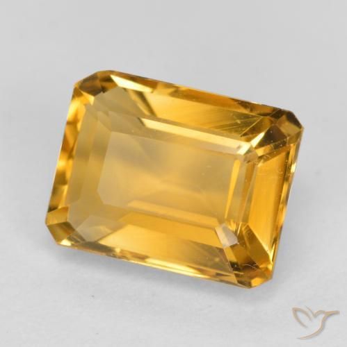 Citrino Laranja-Ouro Natural 1.63ct, Corte Octógono / Esmeralda, VS